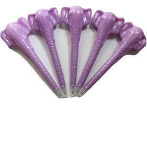 Lot of 5 Vintage Purple Elephant Blow Mold Pens - FOR DECORATION ONLY NO INK